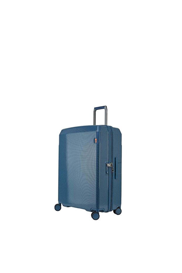 Logic 64cm 4 Double Wheel Expandable Check-in Luggage Trolley Blue