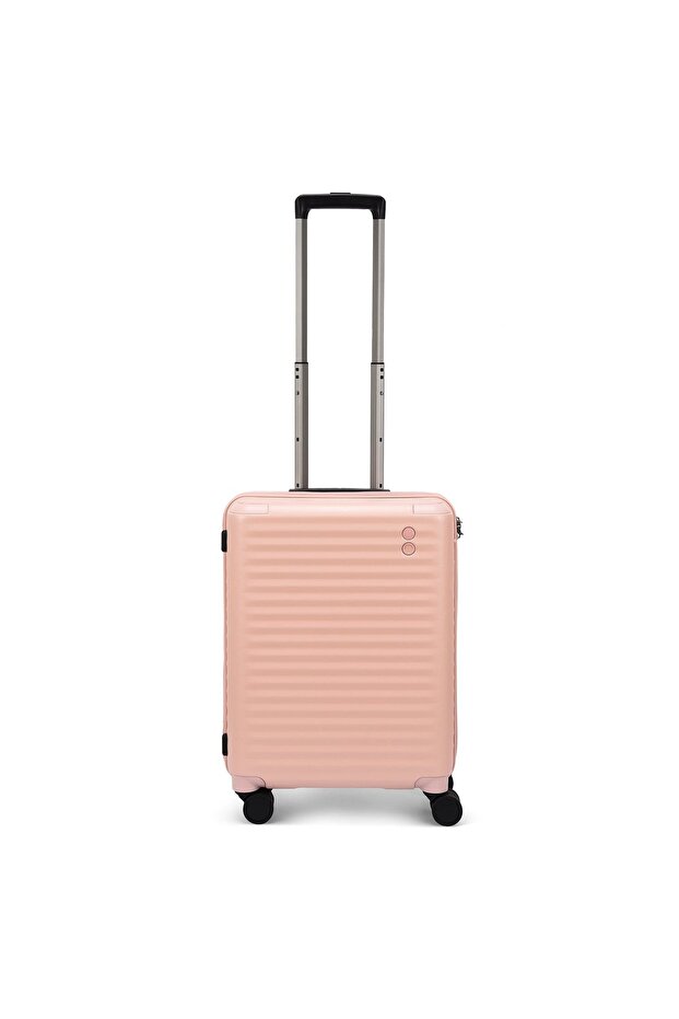 Celestra 55cm Hardcase Non-Expandable 4 Double Wheel Cabin Luggage Trolley Pink