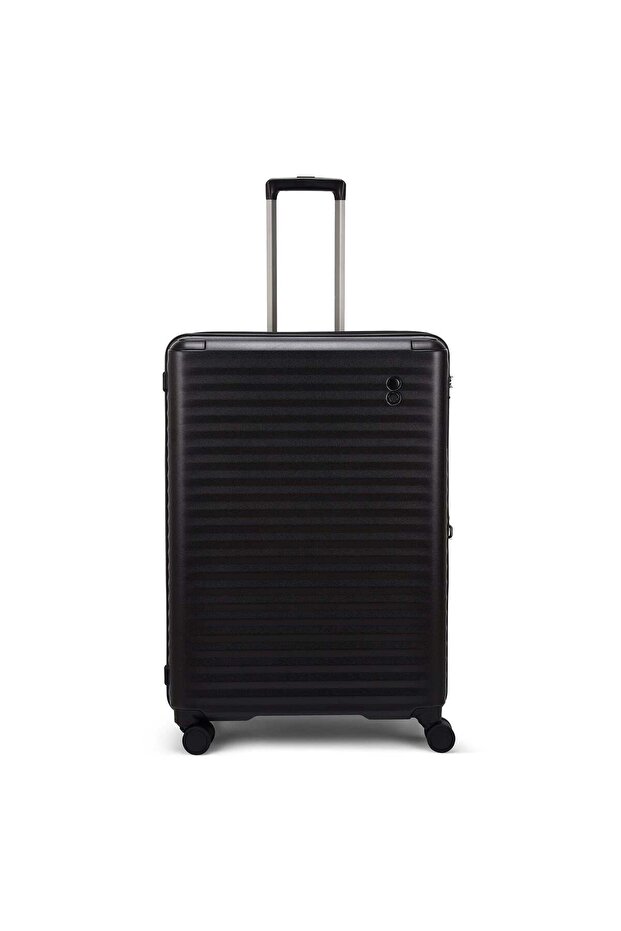 Celestra 76.5cm Hardcase Expandable 4 Double Wheel Check-In Luggage Trolley Black
