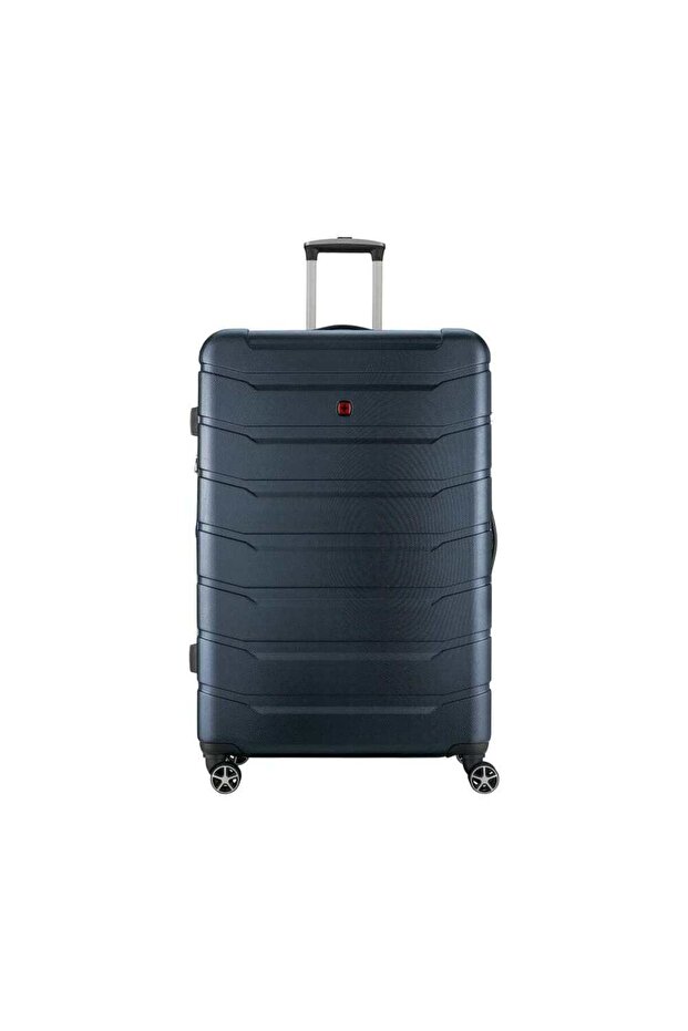 Vaiana Large Hardside Expandable 87cm Check-In Luggage Trolley Navy Blue