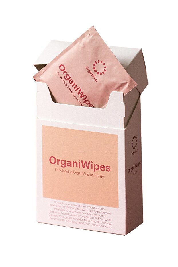 Organiwipes - مناديل تنظيف حاوية الحيض