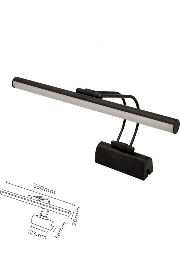 35cm Mat Siyah Gün Işığı Banyo Duvar Ayna Tablo Aydınlatması Flüt Aplik Kuğu Aplik Ledli Aplik - 3