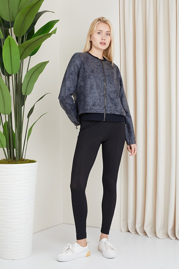 Women's Double Color Zippered Sports Jacket