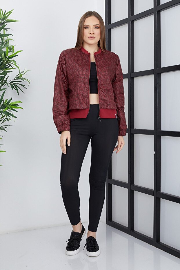 Women's Double Fabric Zippered Sports Jacket