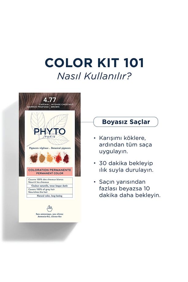 Color Amonyaksız Kalıcı Doğal Içerikli Bitkisel Saç Boyası 4.77 Yoğun Kestane Bakır - 3