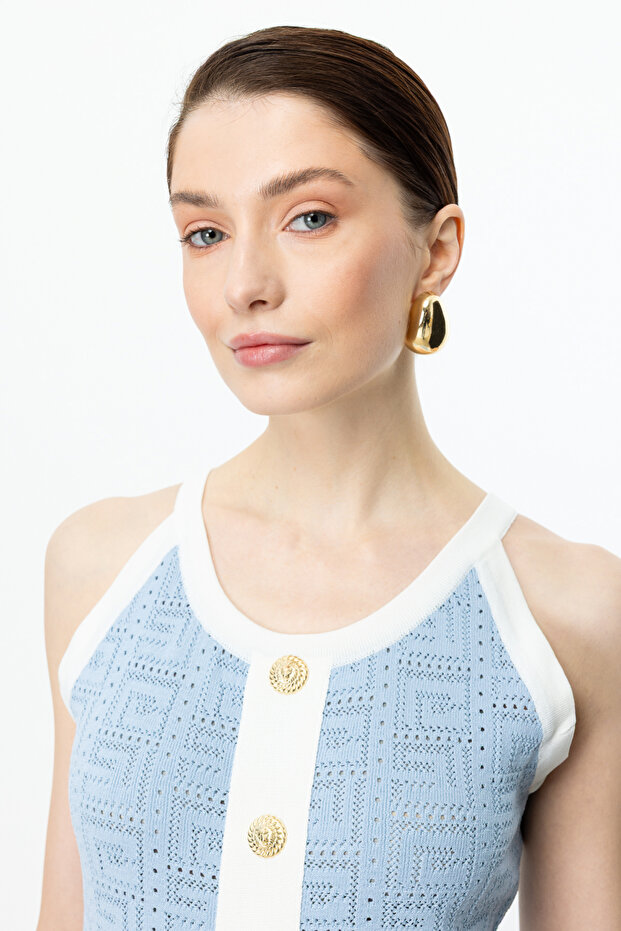 Kolsuz Triko Elbise - 5