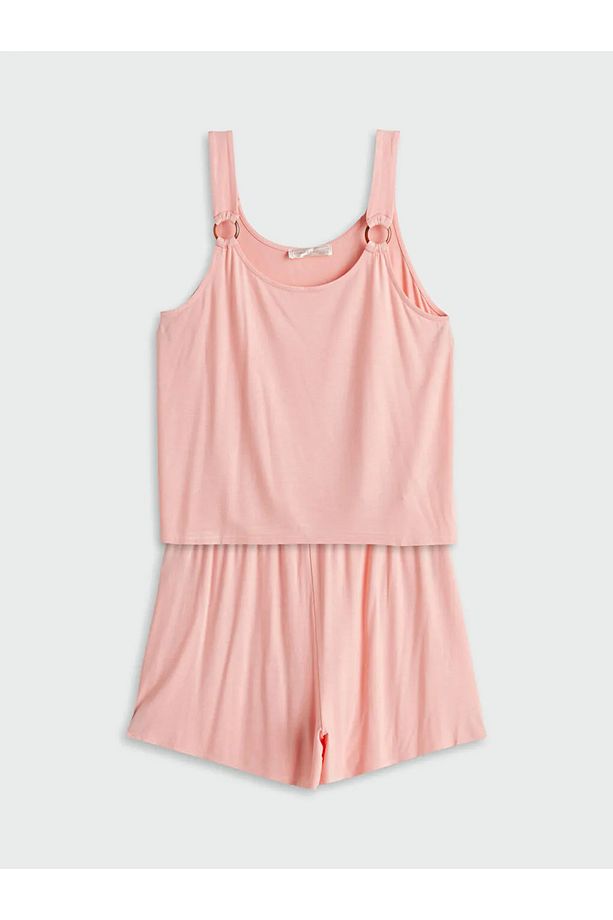 LCW DREAM Mercan U Yaka Kadın Şortlu Pijama Takımı - 1