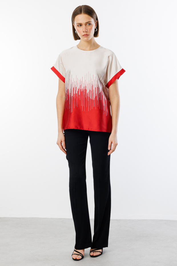 ستة نمط بلوزة ذات رقبة مستديرة - 3