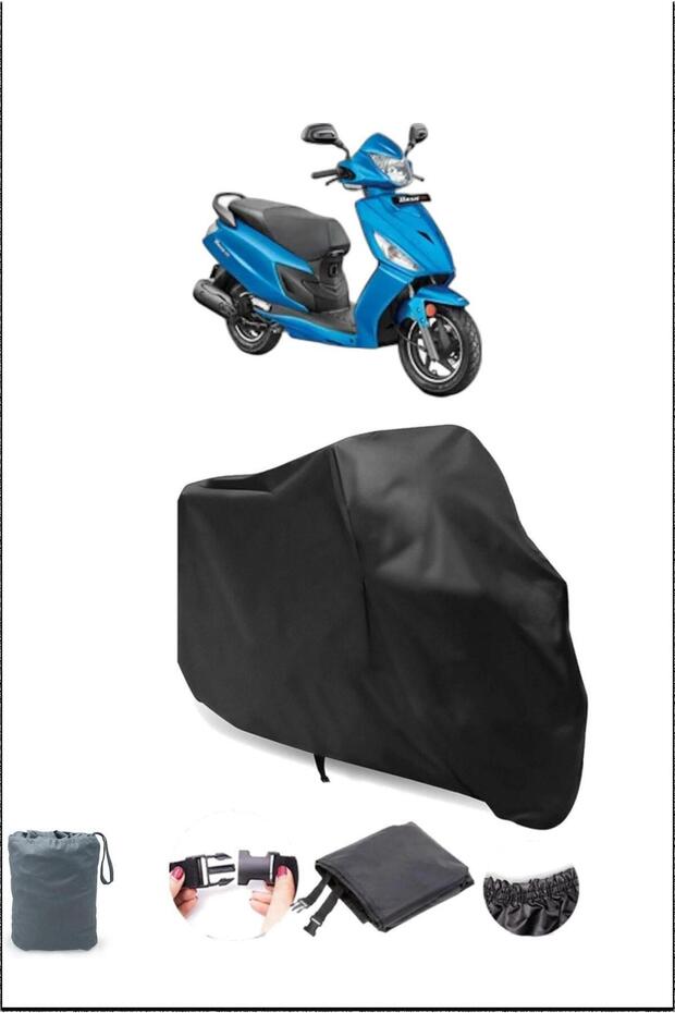 غطاء الدراجة النارية الأسود HERO Dash 125 المتين المقاوم للماء