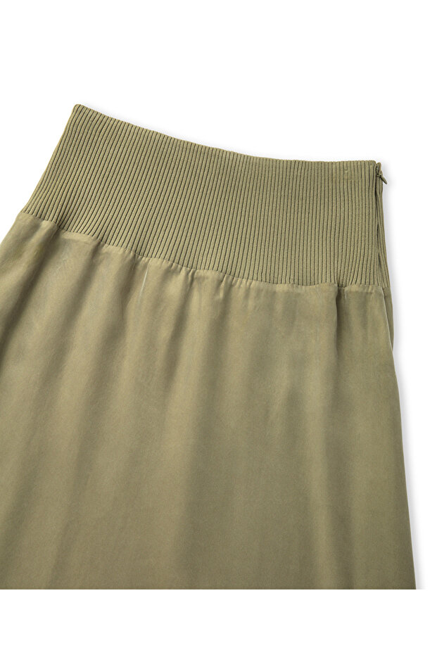 Triko ve cupro mix etek - 4