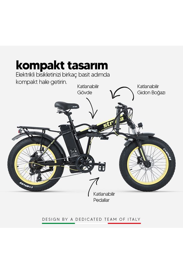 E-Bro 20 Jant Hidrolik Disk Katlanabilir Fat Bike Bisiklet - 3