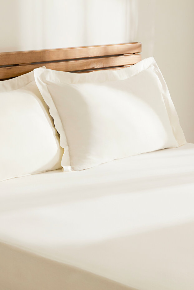 Basic 100% Cotton Single Bed Sheet Set Offwhite - 1