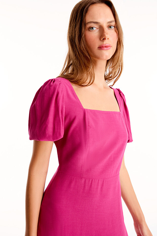 Visne Dears Regular Fit Midi Boy Elbise - 3