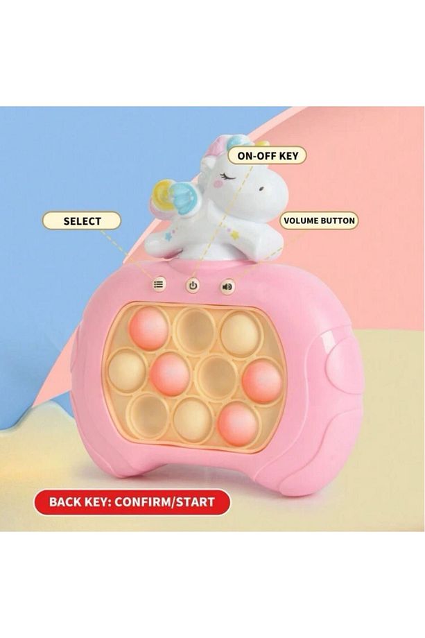 Sanri Unicorn Figürlü Işıklı Müzikli Popit Eğitici Oyuncak Unicorn Pop It Fast Push Elektronik Popit - 3