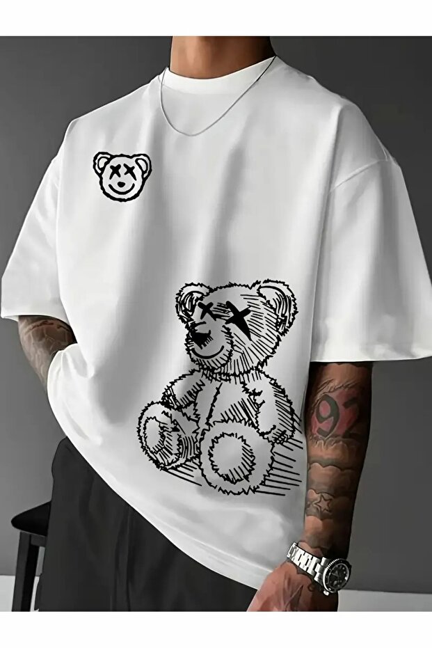 Daily Bear Graphic T-Shirt for Men - Soft Polyester