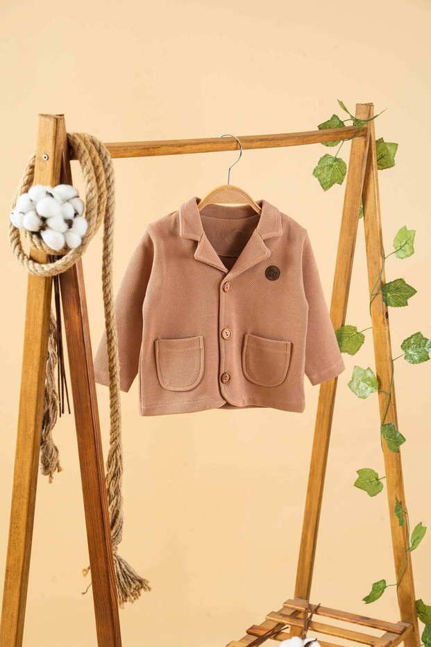 Baby Kids Tile Shirt Collar Cardigan Jacket Cotton Comfortable Trend Fashion Coat
