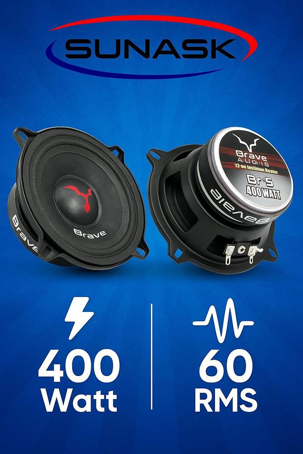 Sn-50 400 Watt 60 Rms 13 Cm Midrange Hoparlör 2 Adet Amfi Uyumludur Yerli Üretim - 1