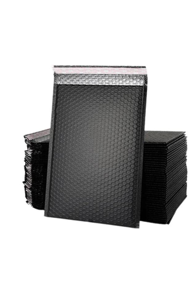 Bantlı Siyah Patpatlı Balonlu Kargo Poşeti E Ticaret poşeti 50 Adet 25x30+4 - 1