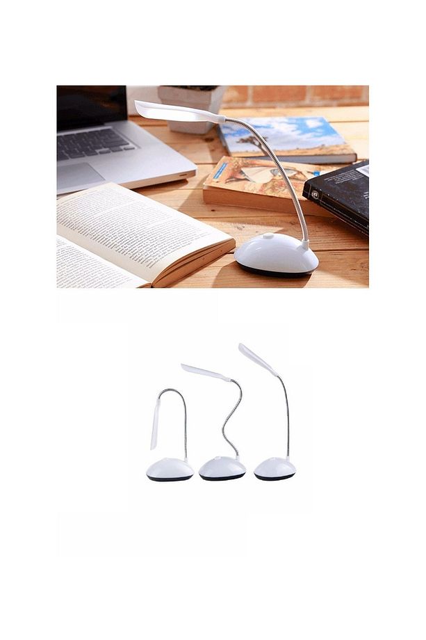 Kullanışlı Mini Bükülebilir Led Masa Lambası Pilli Kitap Okuma Ders Çalışma - 1