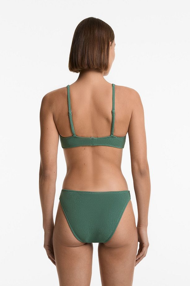 Halter crinkle bikini üstü - 7