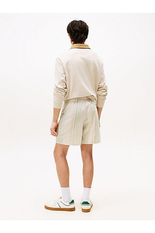 Textured Stripe Loose Shorts - 5