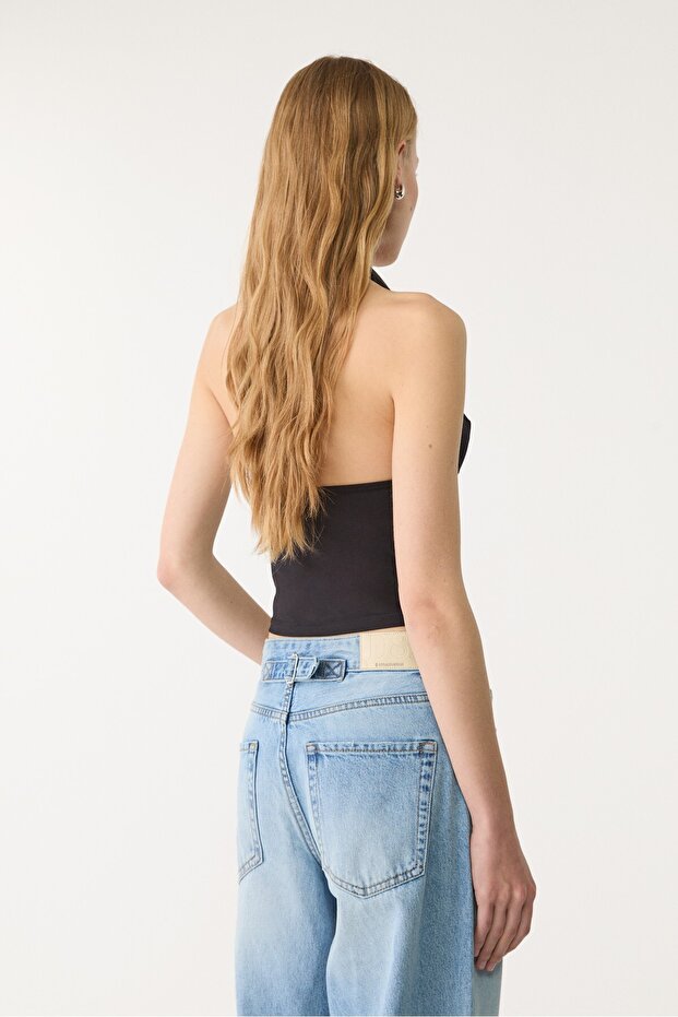 Degaje halter yaka top - 4