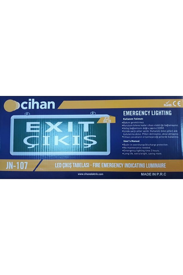 Acil Çıkış Armatürü (CİHAN JN-107) Led Exıt Tabela - 3