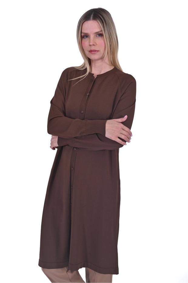 İNVEE 6738 Triko Hırka - Brownie - 3