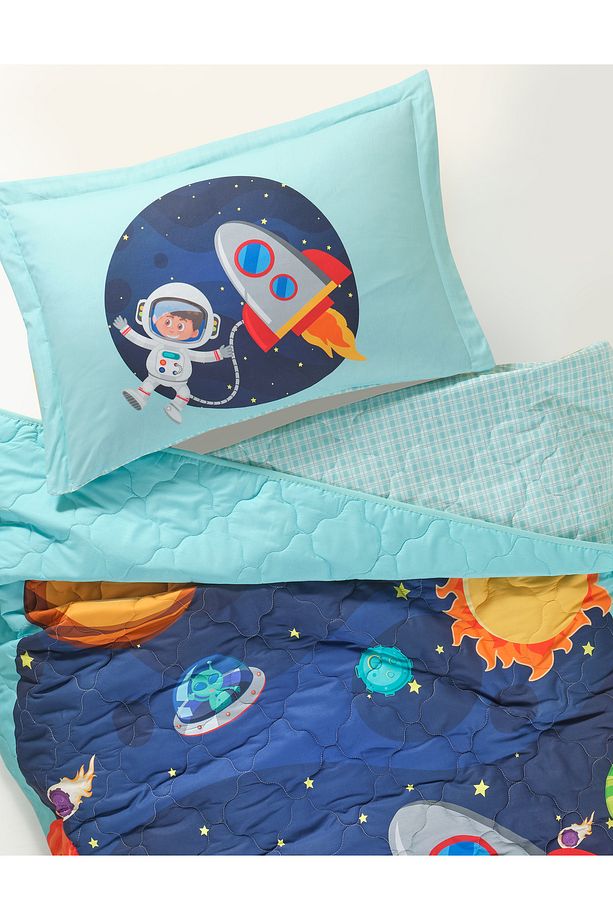 TEK KİŞİLİK YATAK ÖRTÜSÜ SETİ ASTRONOT - 3