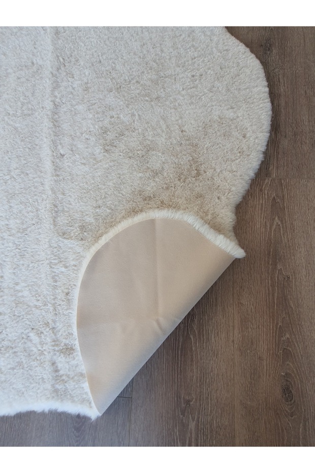 Peluş Post Halı - Krem - 4