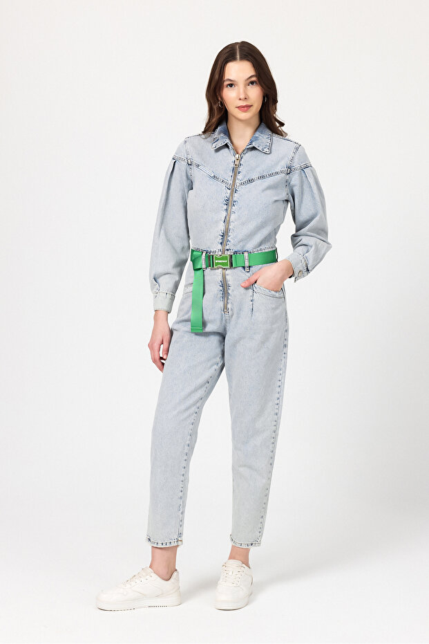 Kadın Denim Tulum - 1