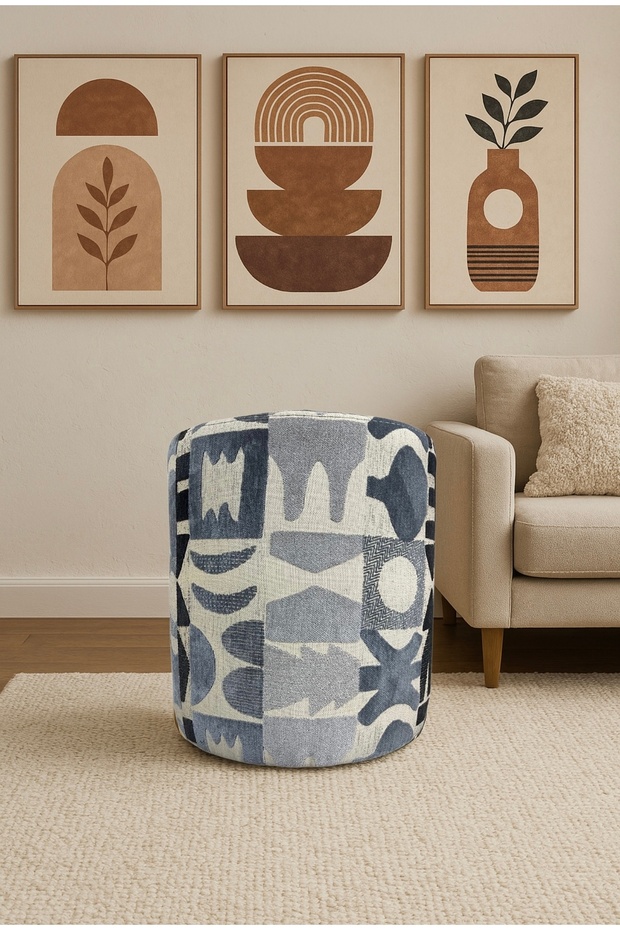 Bohem Desinli Dekoratif Puf - 1