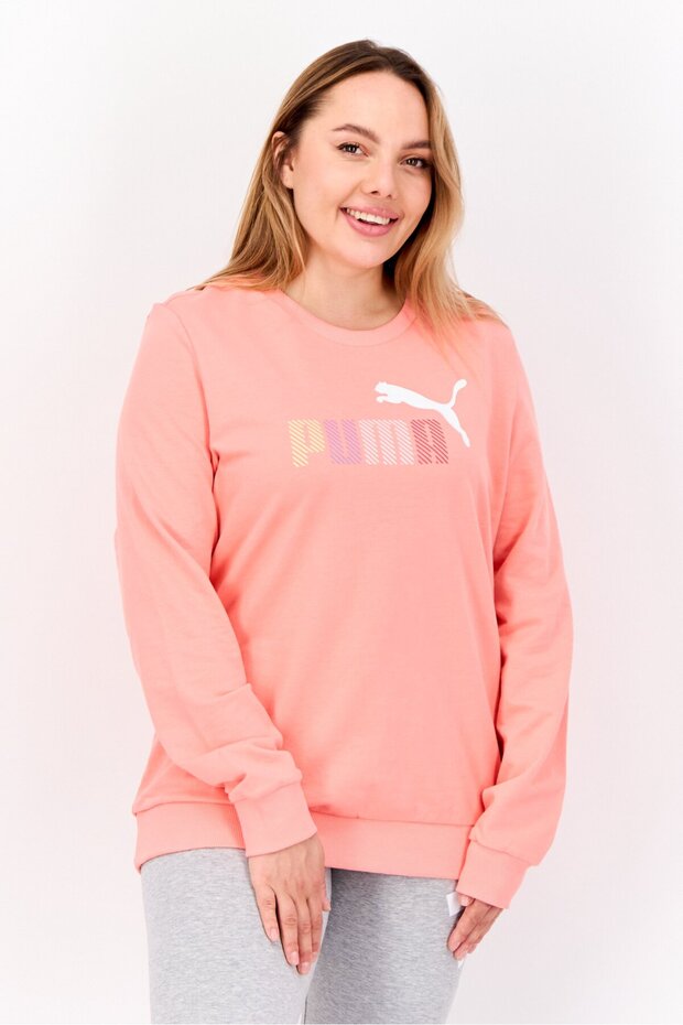 Women Sportswear Fit Long Sleeves Outdoor Sweatshirt, Pink