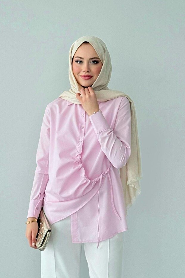 Yüsra Gömlek Pembe - 1