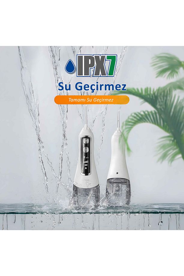 Kablosuz Pro V580 Water Flosser 320ml Taşınabilir Diş/protez Bakım Ve Ağız Duşu Beyaz - 3