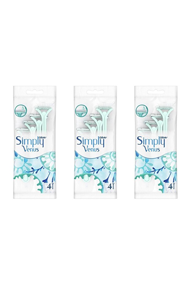 Simply Venus 2 Disposable Razor Blades 4 x 3 Pack