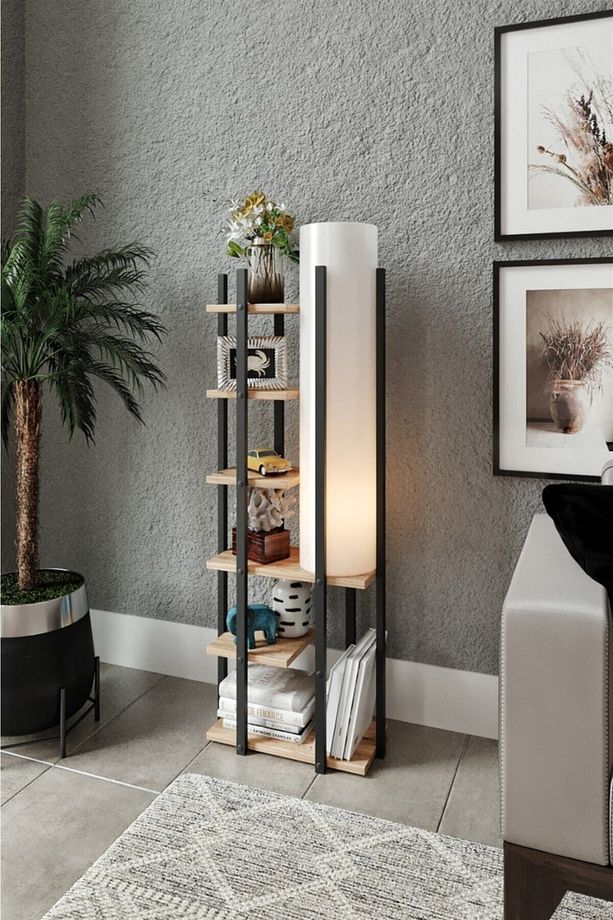 Moda Çok Amaçlı Lambader Çiçeklik Atlantik Çam Çok Amaçlı Lambader - 5