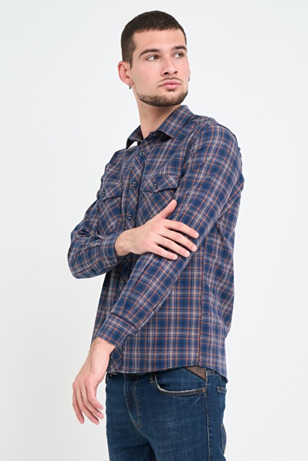 Camasa barbat regular cu buzunare - 8