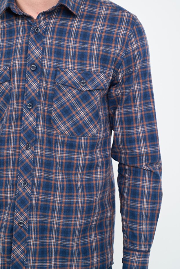 Camasa barbat regular cu buzunare - 5