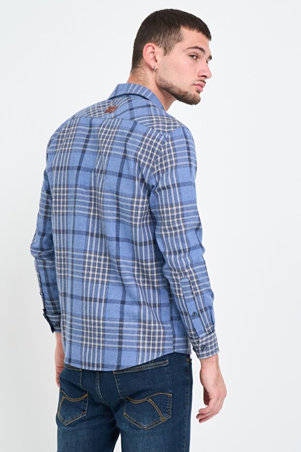 Camasa barbat regular cu model in dungi - 5