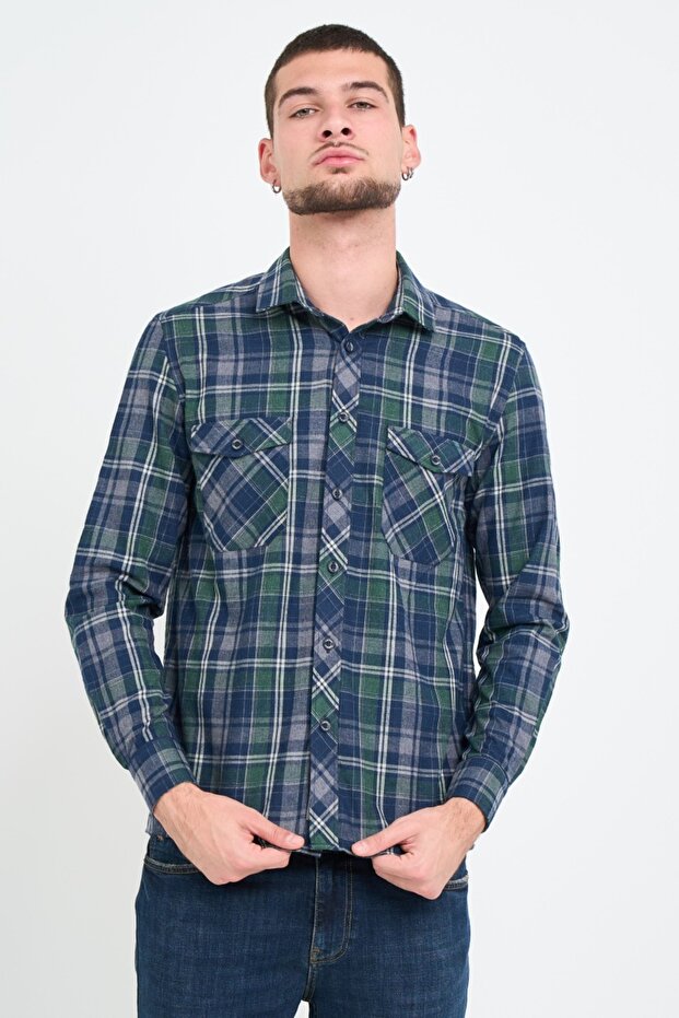 Men's regular shirt with pockets - 11