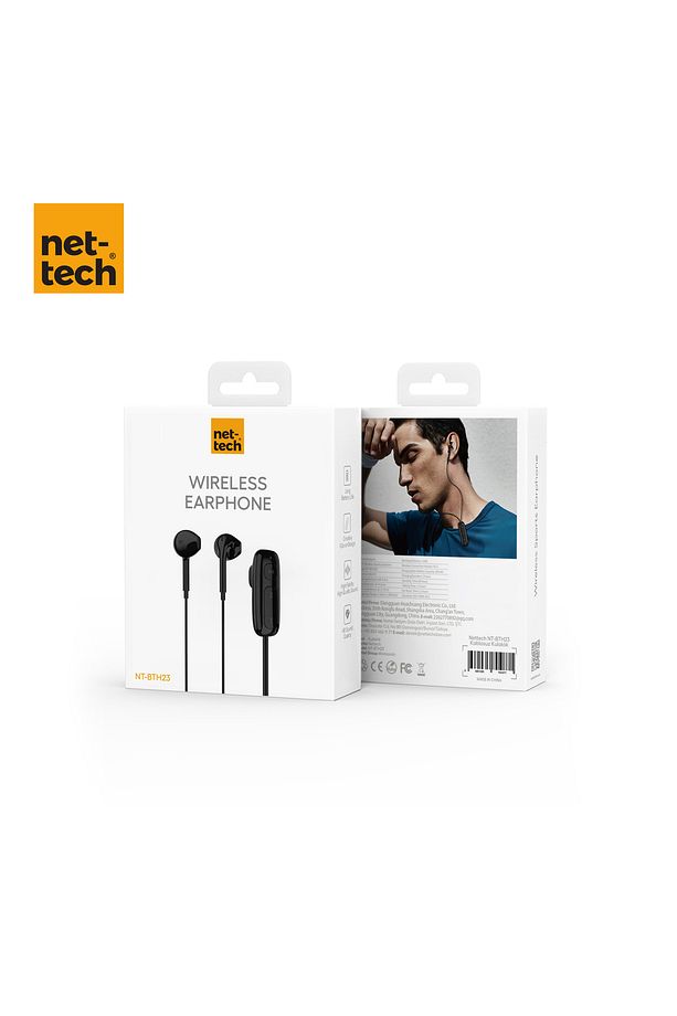 Nt-bth23 Boyun Asmalı/mıknatıslı Bluetooth Kulaklık - Siyah - 5