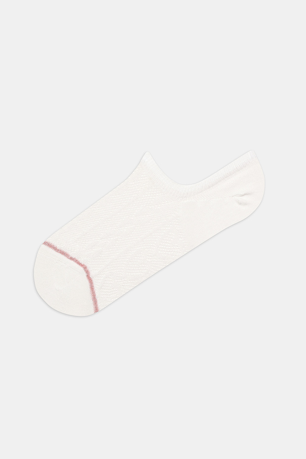 Jacquard 3lü Sneaker Çorap - 2