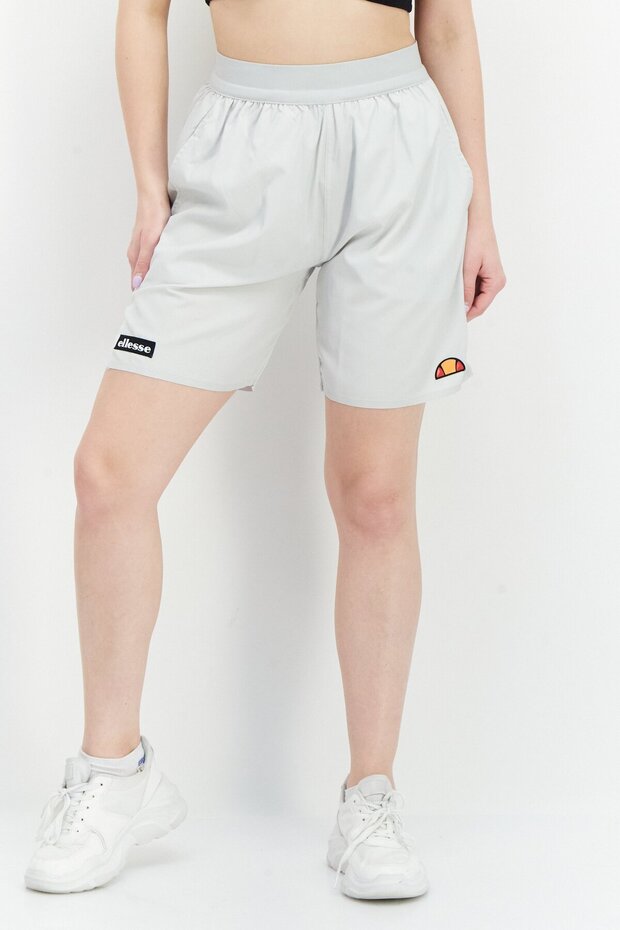 شورت نسائي سادة، رمادي - 1