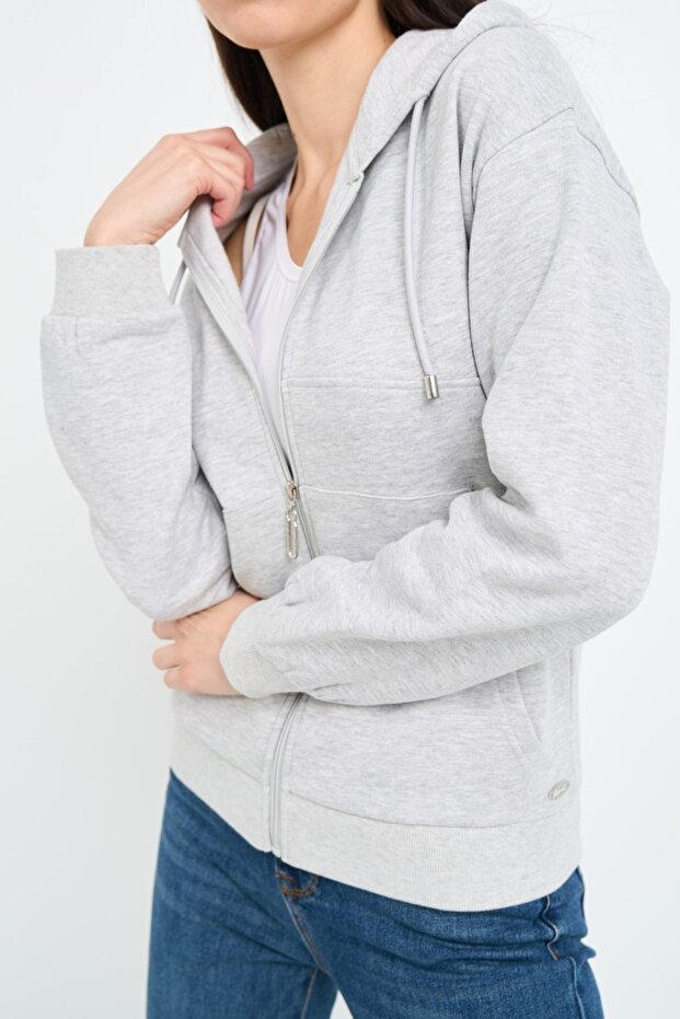 Women's solid-colored sweatshirt - 2