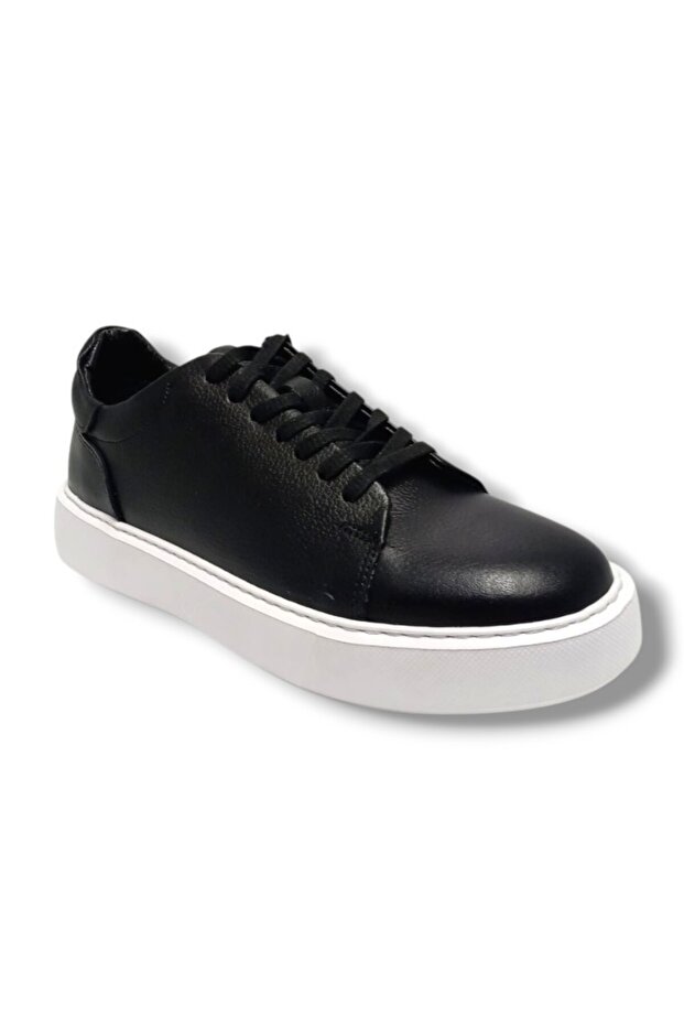 5087-25 Genuine Leather Casual Men's Shoes Black White
