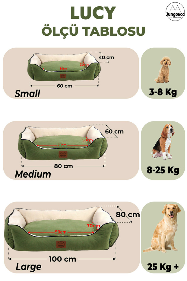 Lucy Kahve & Bej Yüksek Kaliteli Köpek Yatağı - 7