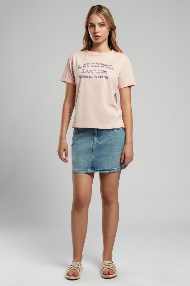 Cosep Women's 100% Cotton O-Neck T-Shirt Powder