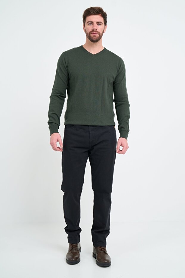 Men's plain-colored pants with pockets - 7