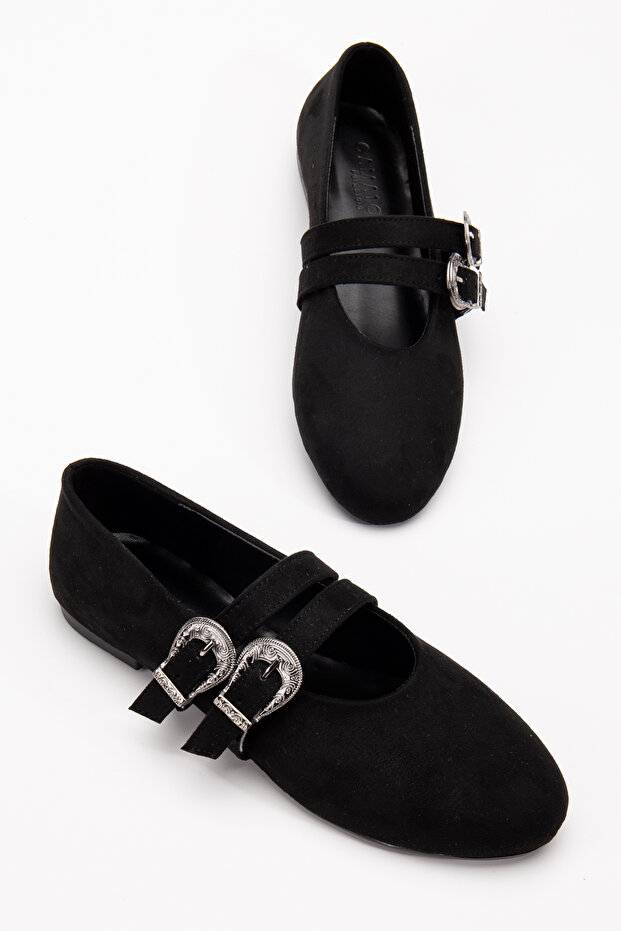 Black Suede Top Quality New Season Ballerinas